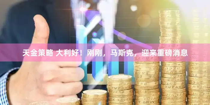 天金策略 大利好！刚刚，马斯克，迎来重磅消息